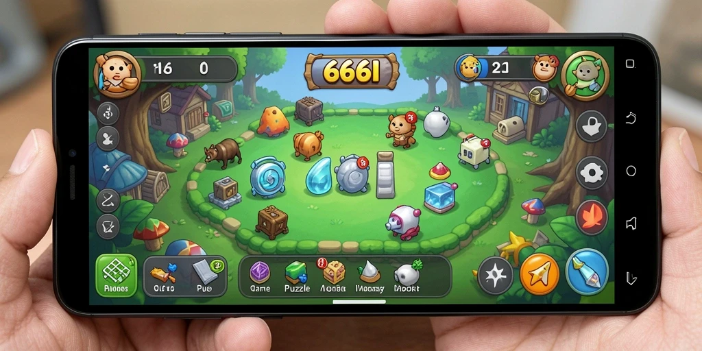Gameplay puzzle yang menantang dan adiktif di 666I.