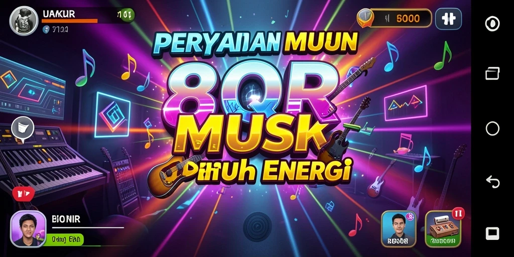 Tampilan gameplay 8QR dengan irama dan melodi yang menarik
