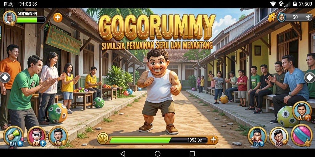 Tampilan gameplay GOGORUMMY yang menantang dan seru.