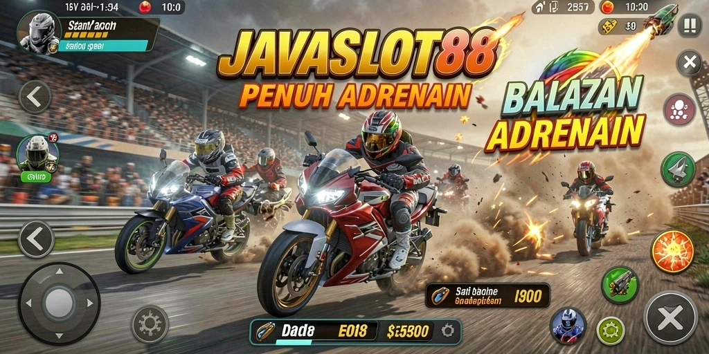 Gameplay seru balapan motor dengan adrenalin tinggi.