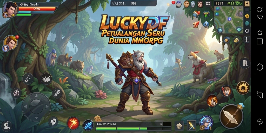 Menampilkan gameplay menarik dan interaksi sosial dalam LUCKYDF.