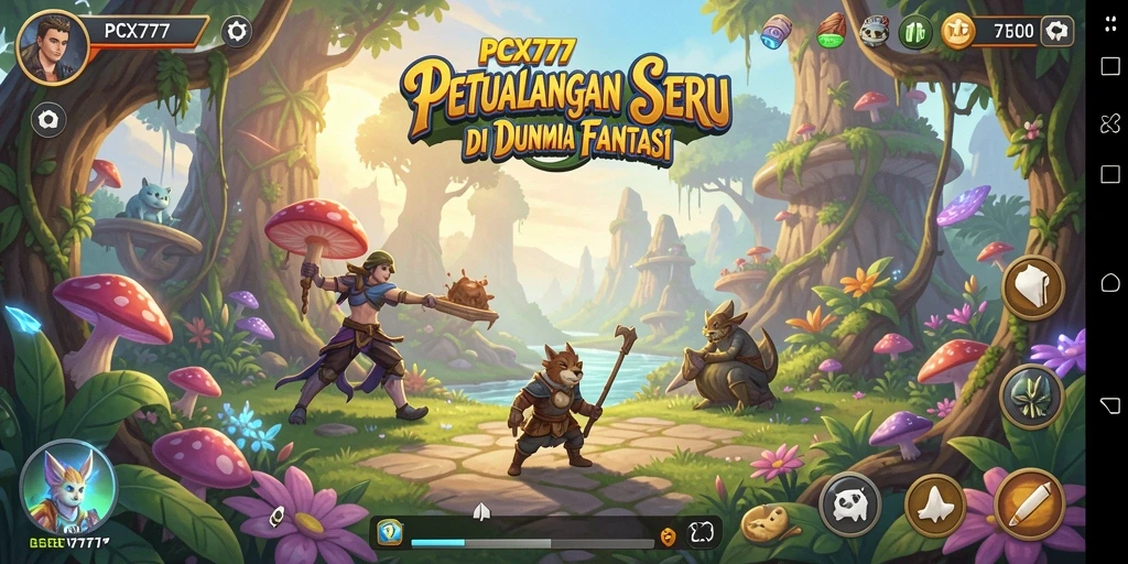 Tangkapan layar gameplay menarik dari PCX777 yang menampilkan petualangan epik.