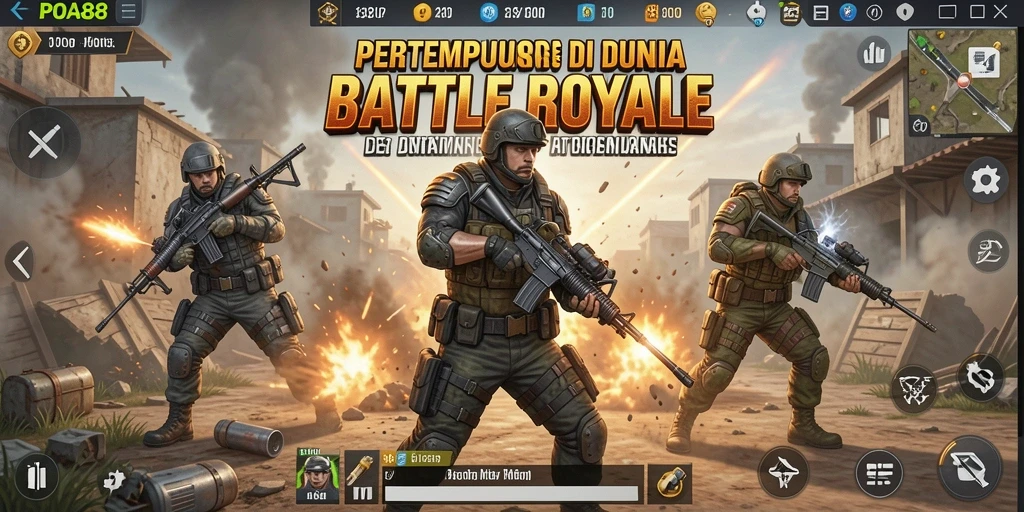 Gameplay seru POA88 dengan aksi Battle Royale yang mendebarkan.