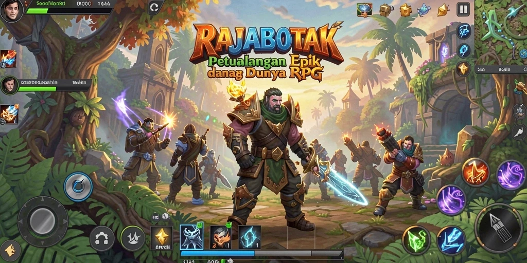 Tangkapan layar menampilkan aksi pertempuran kuat dalam RAJABOTAK.