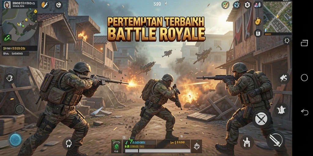 Tampilan gameplay S80 yang seru dalam pertempuran Battle Royale.